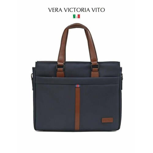 Портфель Vera Victoria Vito 35-206-5, коричневый, синий