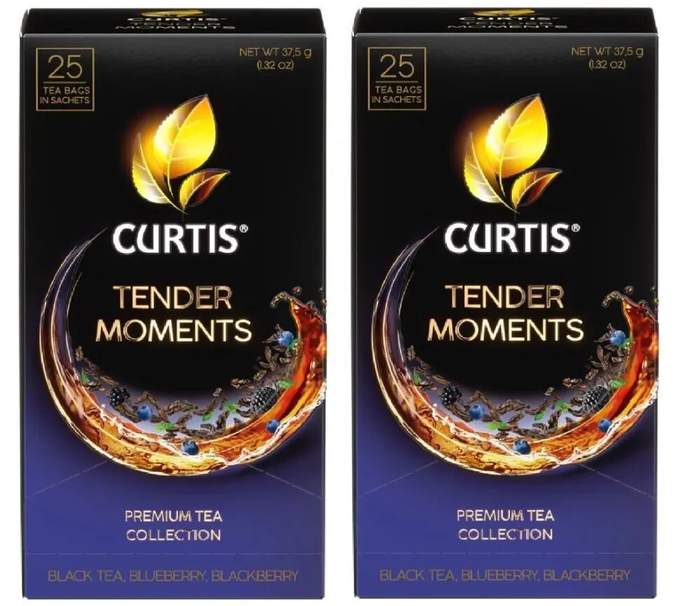 Чай черный Curtis Tender Moments (Нежные моменты) 25 пак - 2 штуки