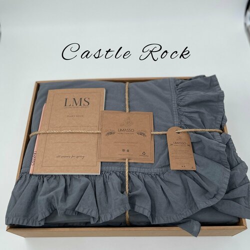 Комплект постельного белья LIMASSO HOME CONCEPT, Вареный хлопок, Евро, наволочки 50x70, Классический, с оборками