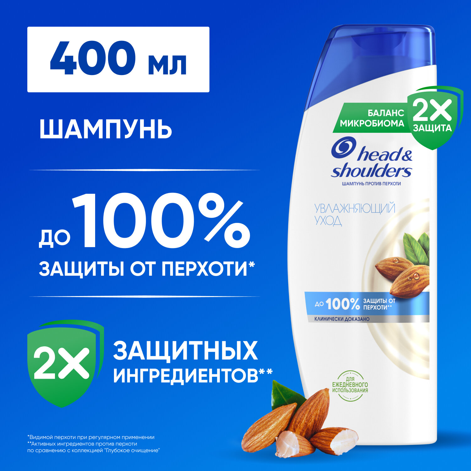 Шампунь HEAD & SHOULDERS Увлажняющий уход 400 мл — фото 1