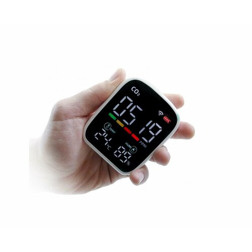 Умный многофункциональный датчик Tuya Wi-Fi детектор воздуха 3 в 1 Straz Gaz 918-M7-ТУЙЯ O43452AV углекислый газ CO2 влажность температура 6854₽