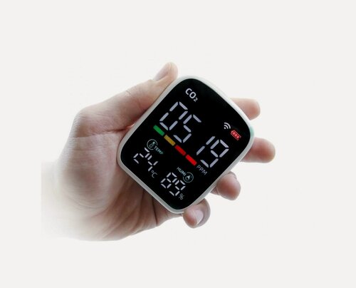 Изображение товара Умный многофункциональный датчик Tuya Wi-Fi детектор воздуха 3 в 1 Straz Gaz 918-M7-ТУЙЯ (O43452AV): углекислый газ (CO2), влажность, температура