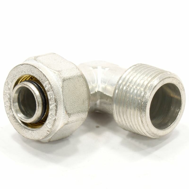 фото Угольник 90 20-3/4", Henco A, 5, обжим-резьба, нар, латунь