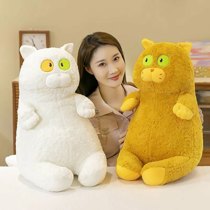 Мягкая игрушка кот обормот, кот обнимашка, 45 см желтый
