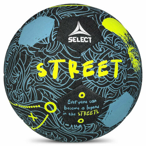 Мяч футбольный SELECT Street V24, 0935965965, размер 4.5, 32 панели, деним, машинная сшивка, черный