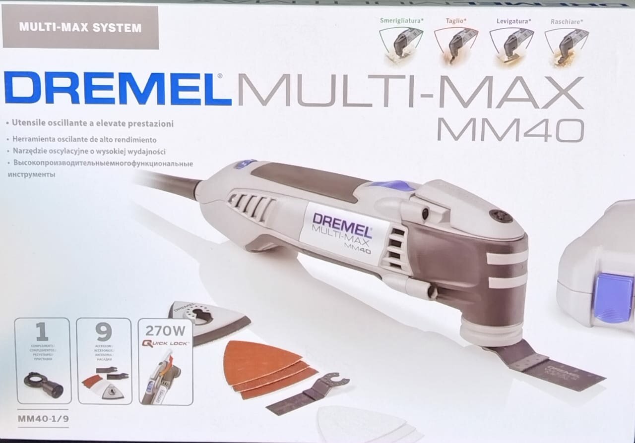 Реноватор Dremel Multi-Max MM40-1/9, 270 Вт
