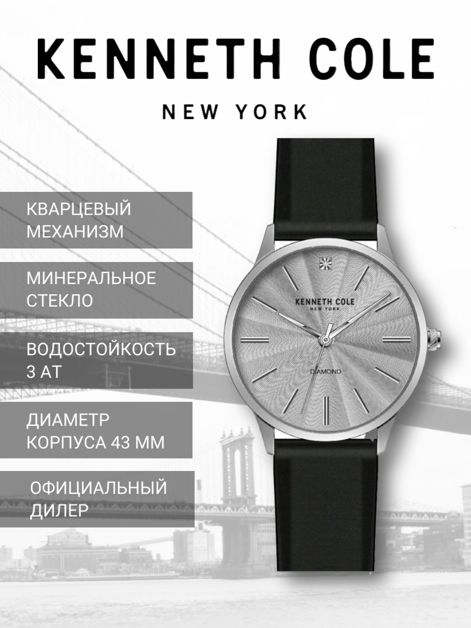 Наручные часы мужские Kenneth Cole KCWGA2122903