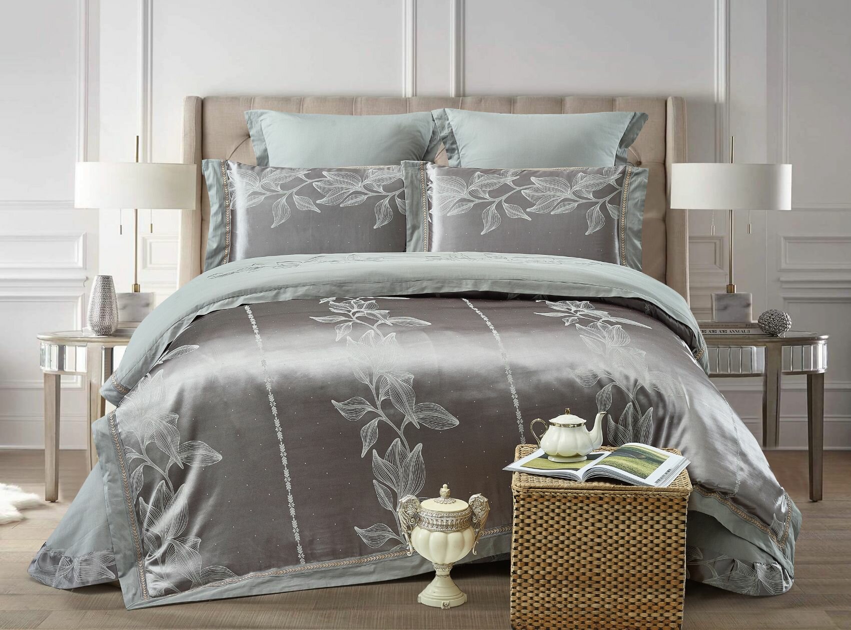 Постельное белье Cristelle Venice Жаккард Семейный 4 наволочки 2 пододеяльника дуэт 4 наволочки