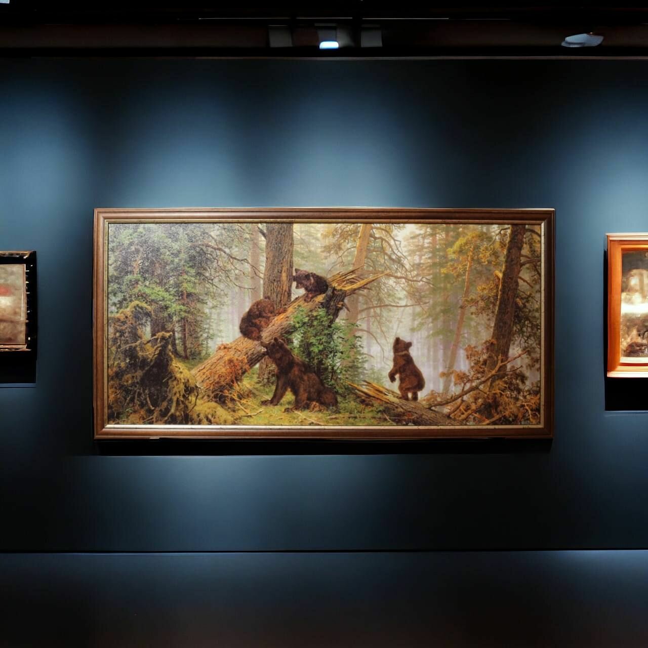Картина 33х70 И. И Шишкин и К. Савицкий "Утро в сосновом лесу "