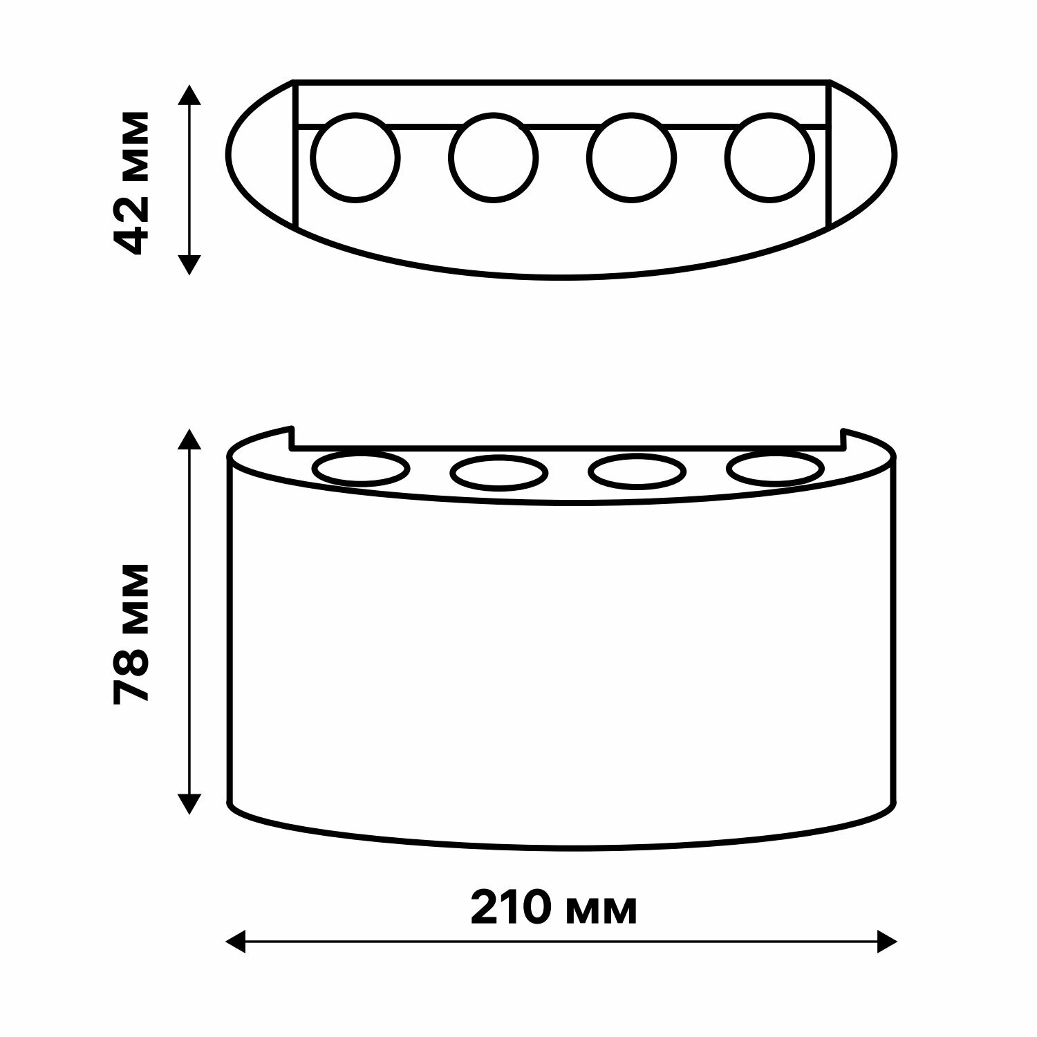 Светильник светодиодный накладной duwi NUOVO LED, 8Вт, 3000К, 560Лм, IP54, пластик, черный, 24772 6