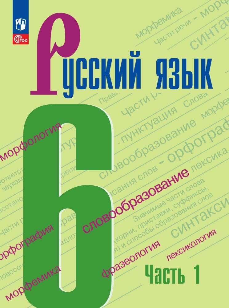 Русский язык. 6 класс. Учебник. Часть 1