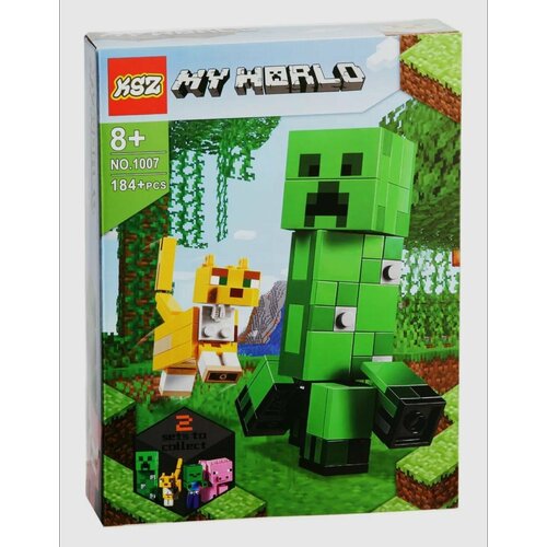 конструктор lego minecraft 21156 крипер и оцелот 184 дет Конструктор 1007 My World Крипер и Оцелот, 184 детали