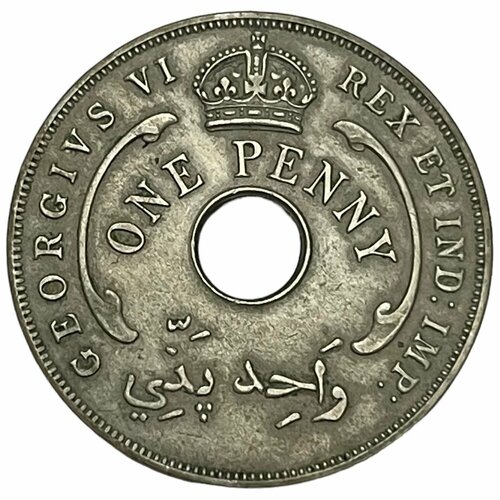 Британская Западная Африка 1 пенни 1940 г. британская западная африка 1 2 пенни 1918 г h