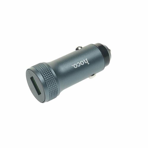 Устройство зарядное в прикуриватель 1USB 12V, Z49A grey, HOCO устройство зарядное olm 038718 в прикуриватель 1usb 5 4 quick charge 3 0 30w черный olmio