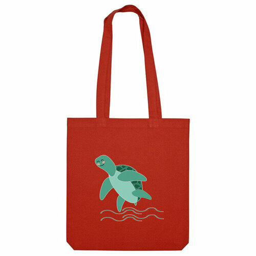 Сумка шоппер Us Basic, красный фигурка животного safari ltd зеленая морская черепаха