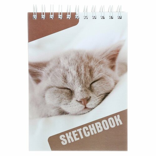 Скетчбук А6, 60 листов на гребне по короткой стороне 