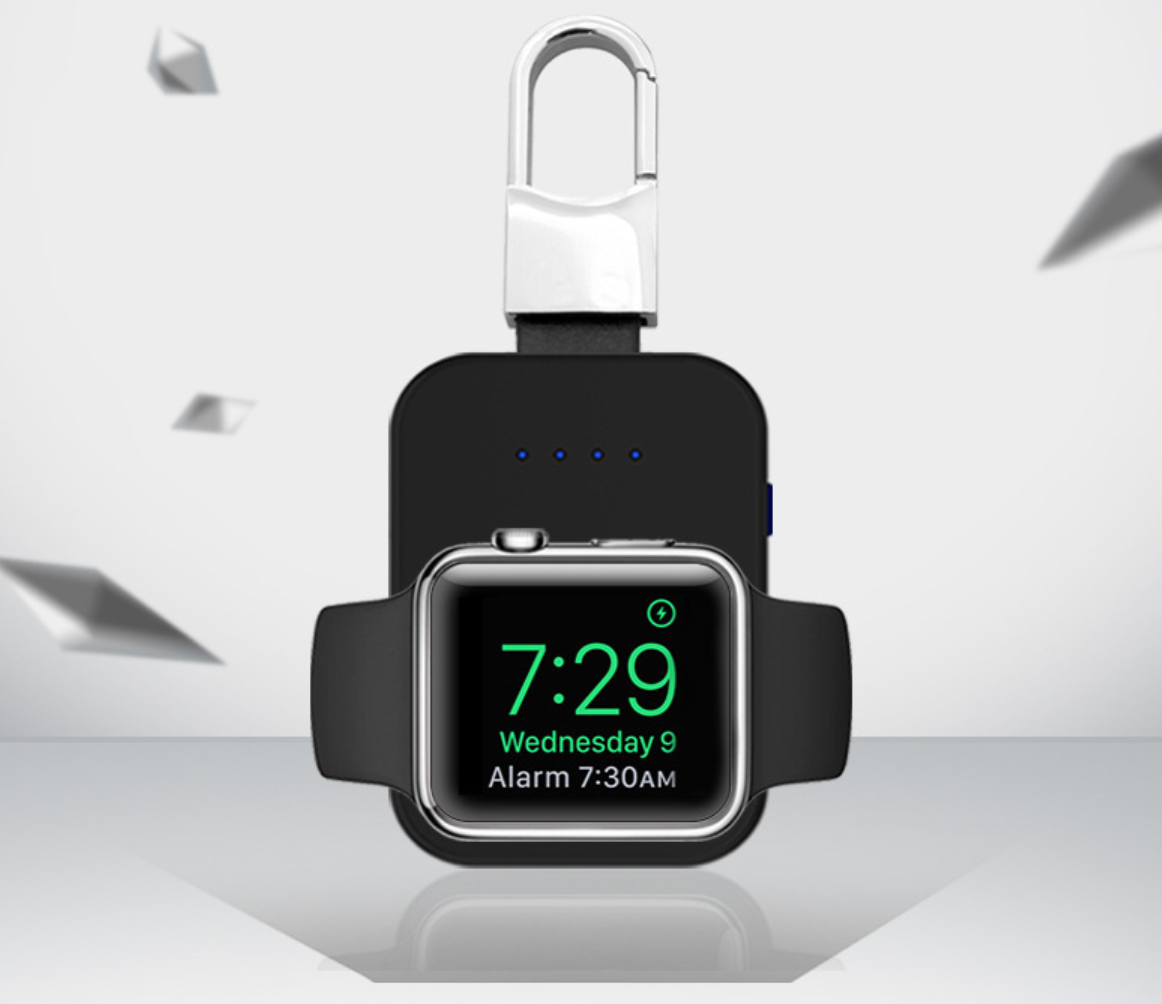Портативное мини зарядное устройство Power Bank 950 mAh брелок быстрого заряда MyPads A131-138 для умных смарт-часов всех моделей Apple Watch