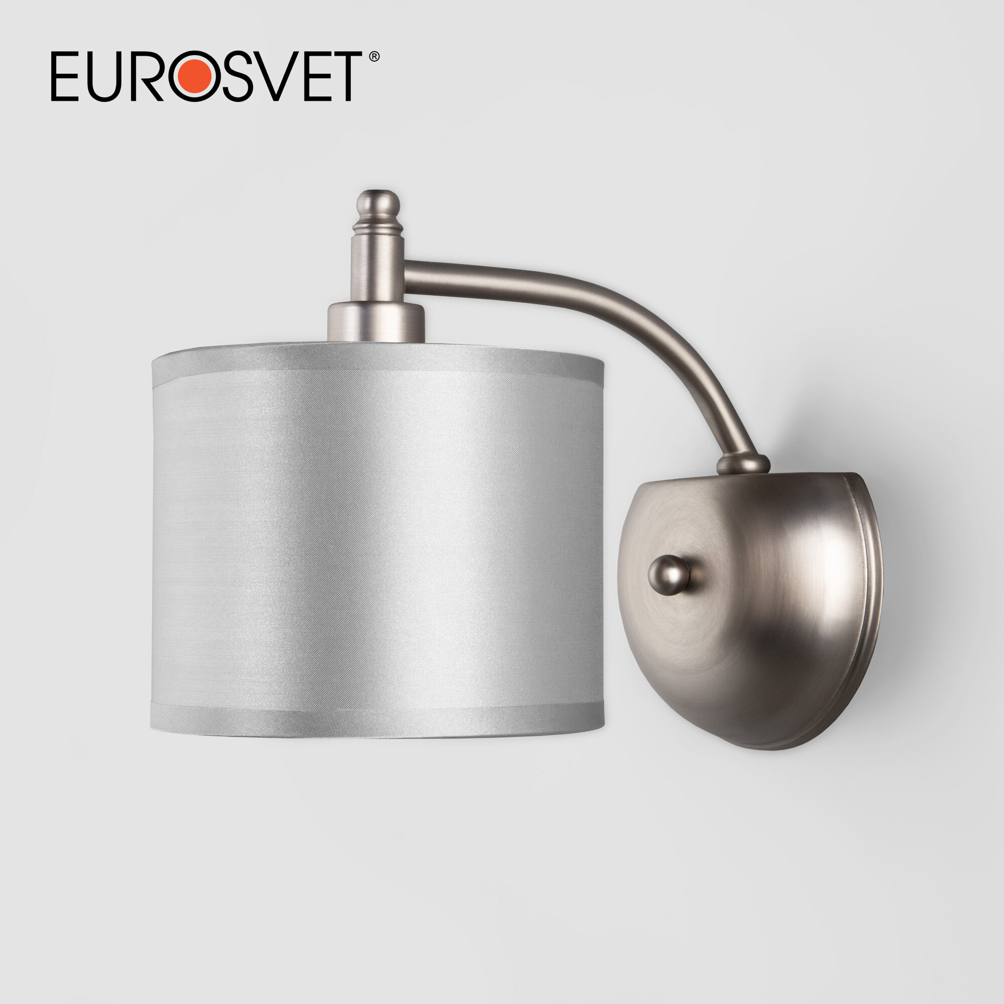 Бра / Настенный светильник с абажуром Eurosvet 60080/1 сатин-никель