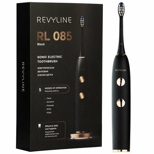 Электрическая звуковая зубная щётка Revyline RL 085 Black 8390₽