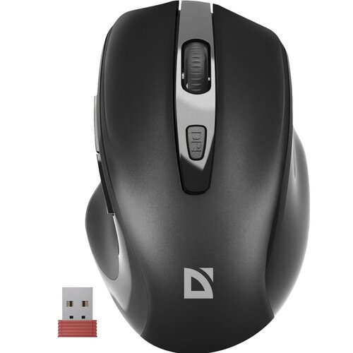 Мышь Defender Prime MB-053 беспроводная оптическая 1600 dpi 1xAA не в компл чёрная 105100₽