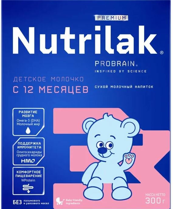 Смесь Nutrilak Premium 3, с 12 месяцев, 300 г