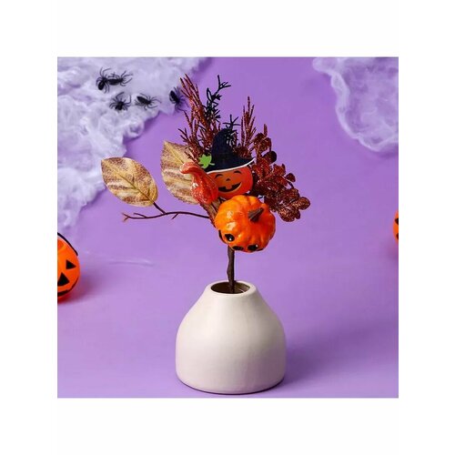 Декор на палочке Хэллоуинская тыква 7 16 27 см 538₽