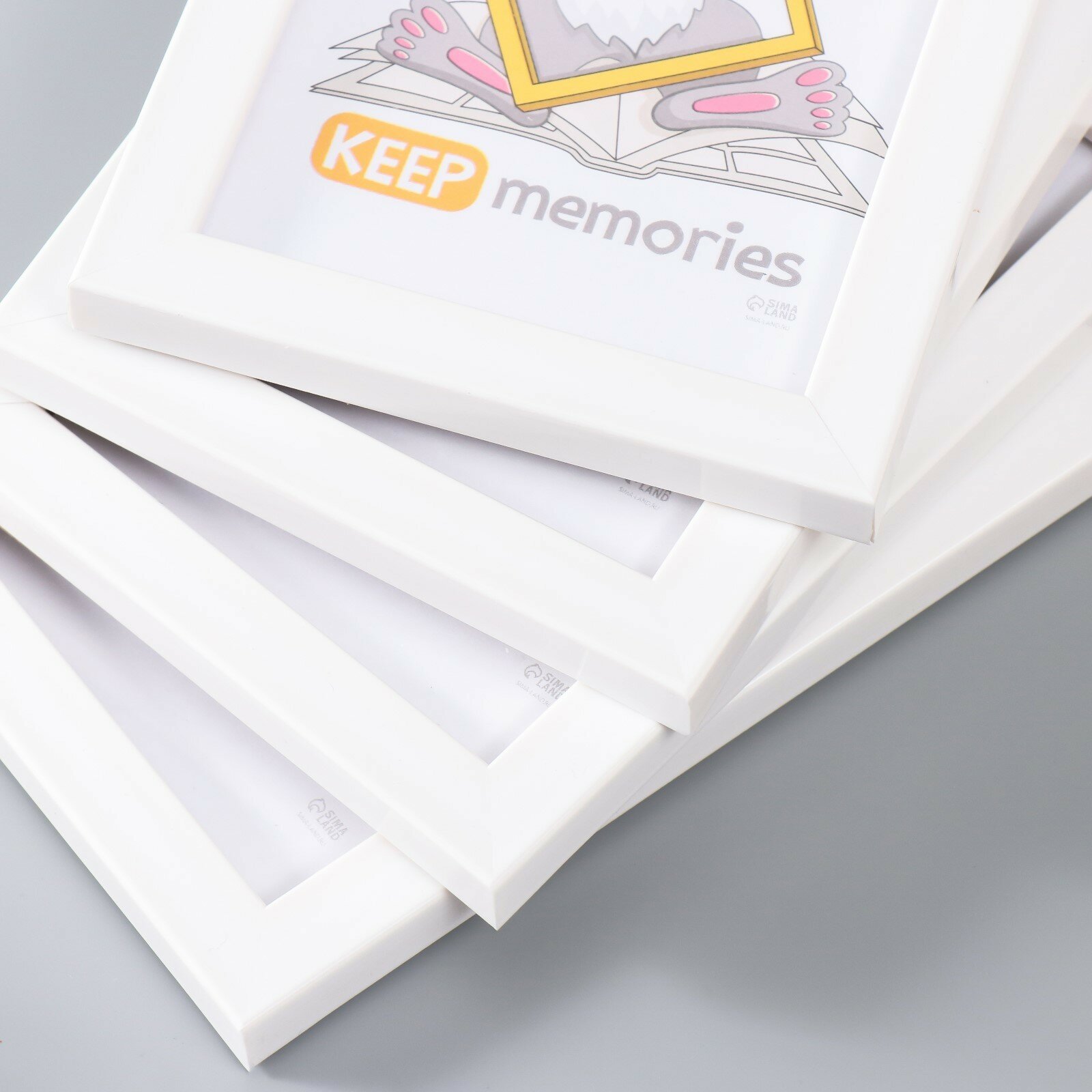 Набор фоторамок для фото Keep memories 10×15 см - 4 штуки "Формат" цвет белый — фото 1