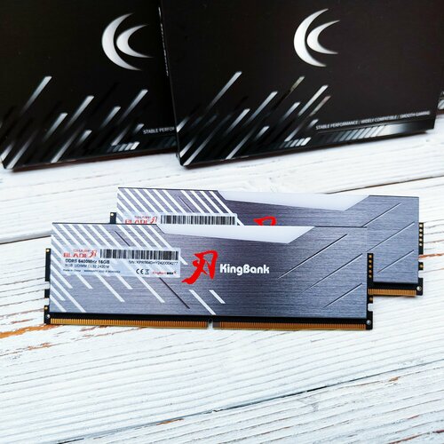 KingBank Оперативная память DDR5 6400MHz 32GB Gray RGB 2x16 ГБ Sharp Blade 1340000₽