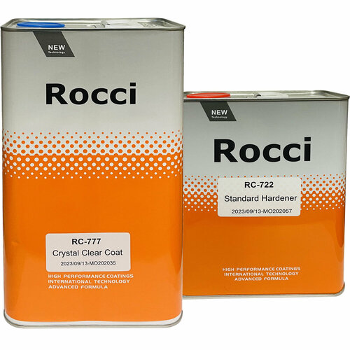 Лак 2+1 акриловый RC-777 с отвердителем RC-722 CRYSTAL ROCCI (5,0л+2,5л)