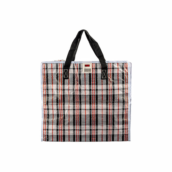 фото Сумка полипропиленовая 40+20х36+20 с молнией Клетка