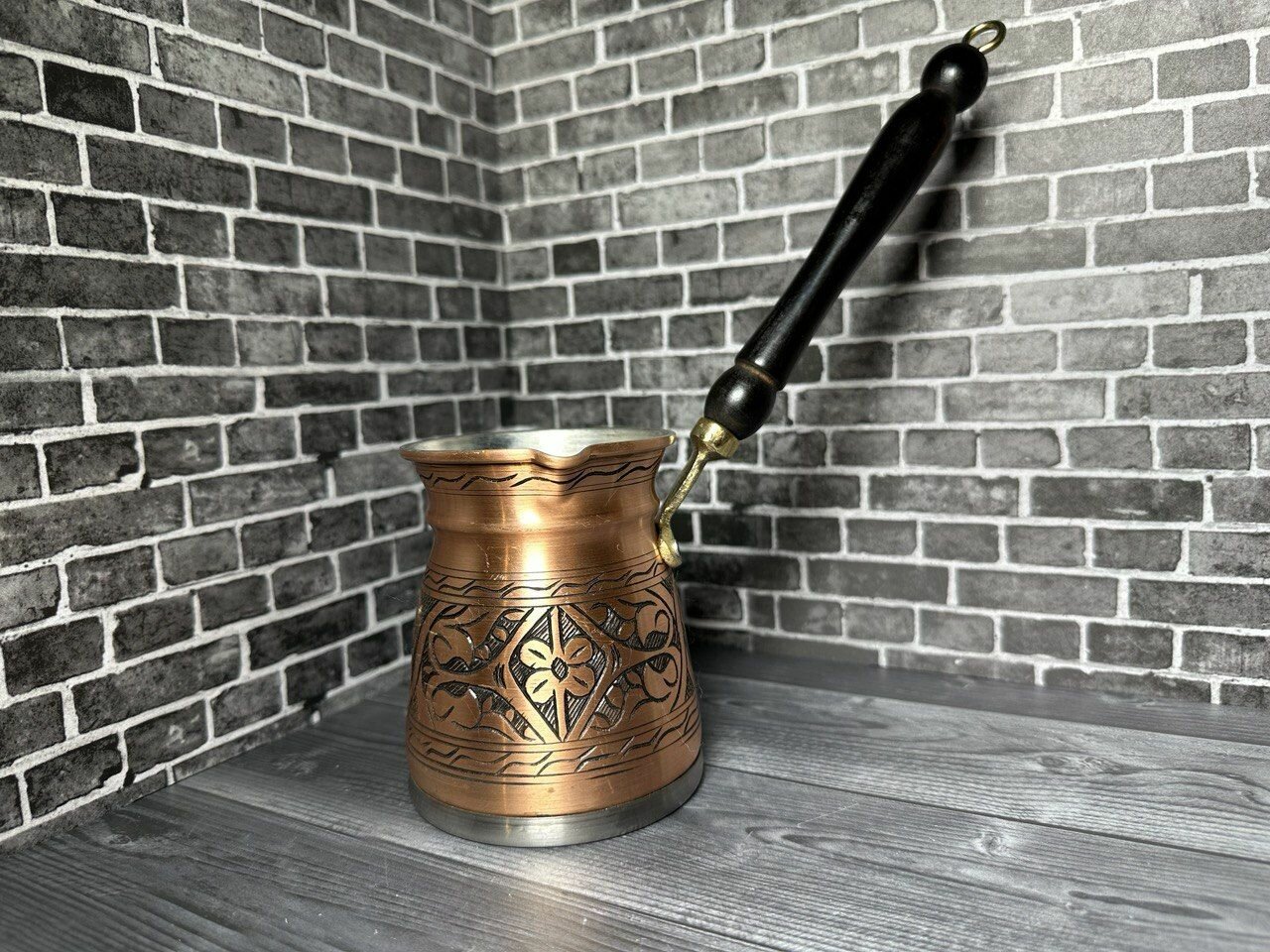 фото Джезва для индукционных плит , турка медная 150 мл