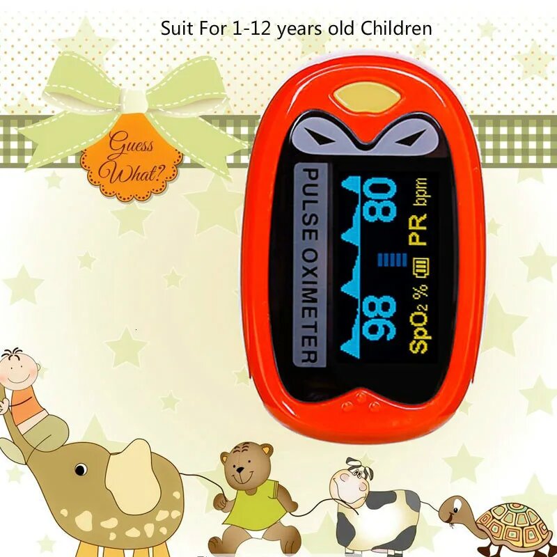 Изображение Детский пульсоксиметр JYHealth Baby Finger, orange
