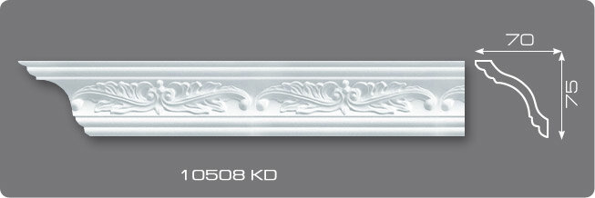 Плинтус потолочный KonigDeko 10508KD 1шт (длина 2м)