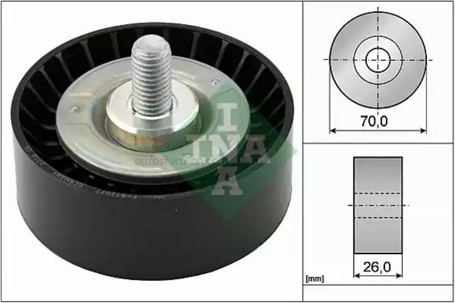 INA 532047510 Ролик обводной BMW E46, E90, E60 1.6i-2.0i 532047510