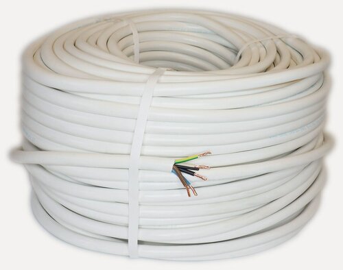 Изображение товара Провод ПВС 5х2,5 ГОСТ Нижегородский кабельный завод. Белый. 15 метров