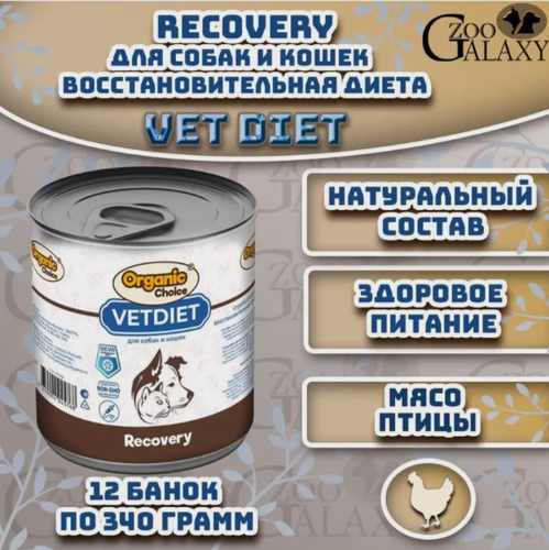 Изображение товара Organic Сhoice VET Recovery 340 г для собак и кошек восстановительная диета 1х12