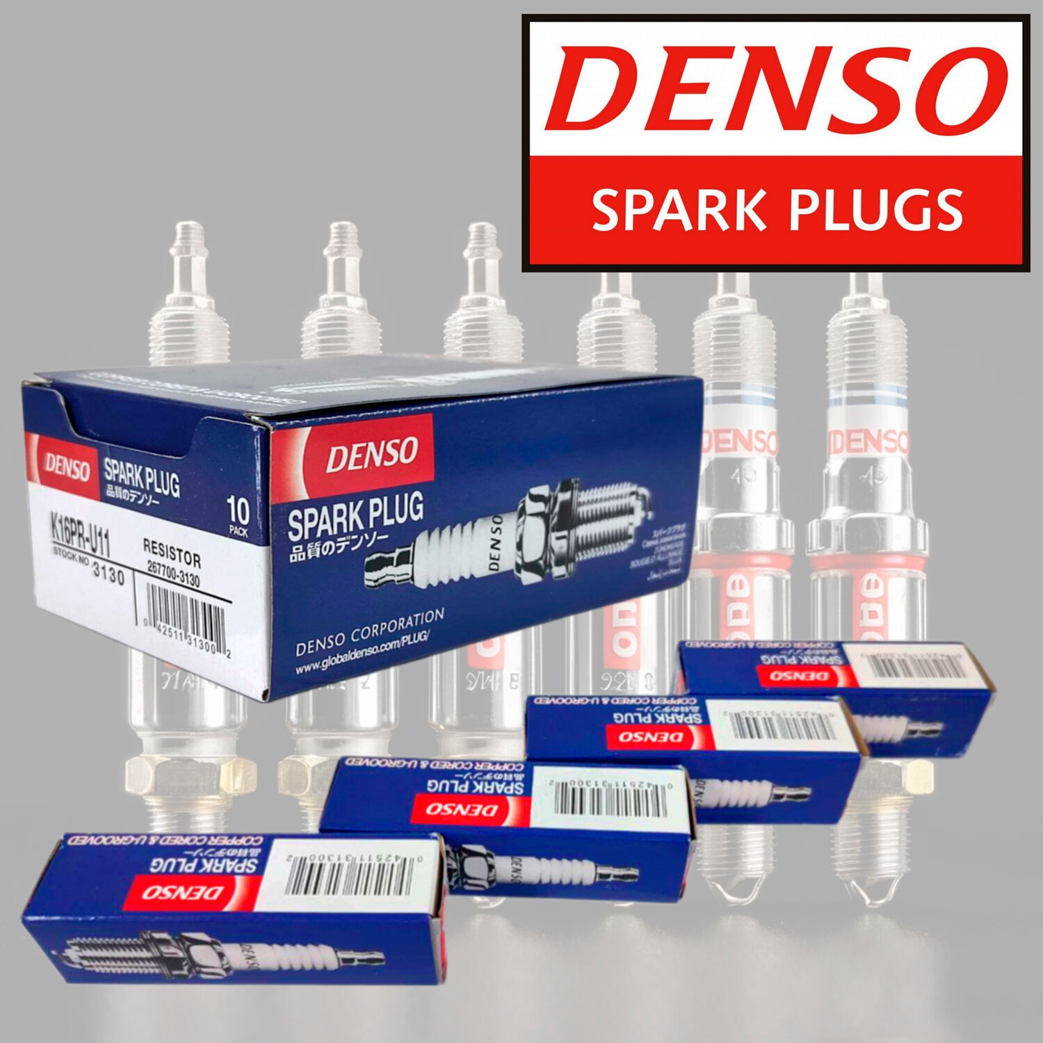 Свечи зажигания DENSO K16PR-U11 (3130) комплект 4шт