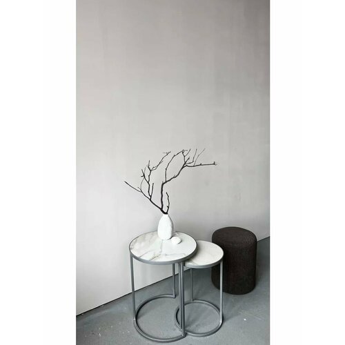 фото Комплект журнальных столов luchi "marble серебристый, керамогранит/металл