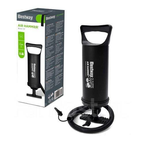 Насос ручной BESTWAY 36 см, 1.85 л/цикл, шланг с 3-мя насадками, уп.12