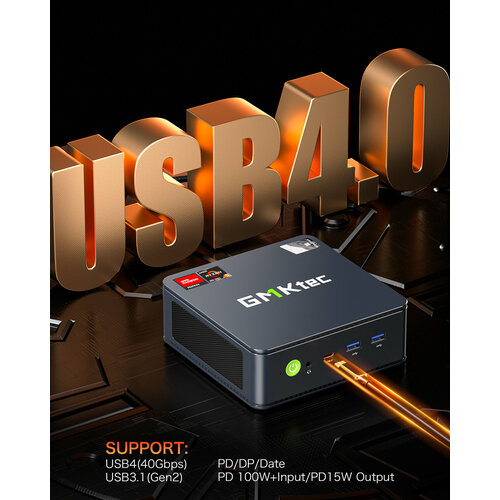 Мини ПК GMKtec M6, AMD Ryzen 5, 32Гб ОЗУ, 1ТБ SSD, Windows 11