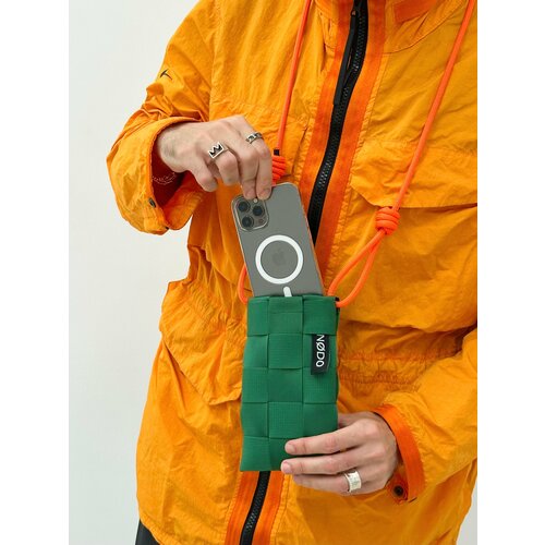 Сумка кросс-боди NODO, фактура матовая, гладкая, плетеная, зелёный