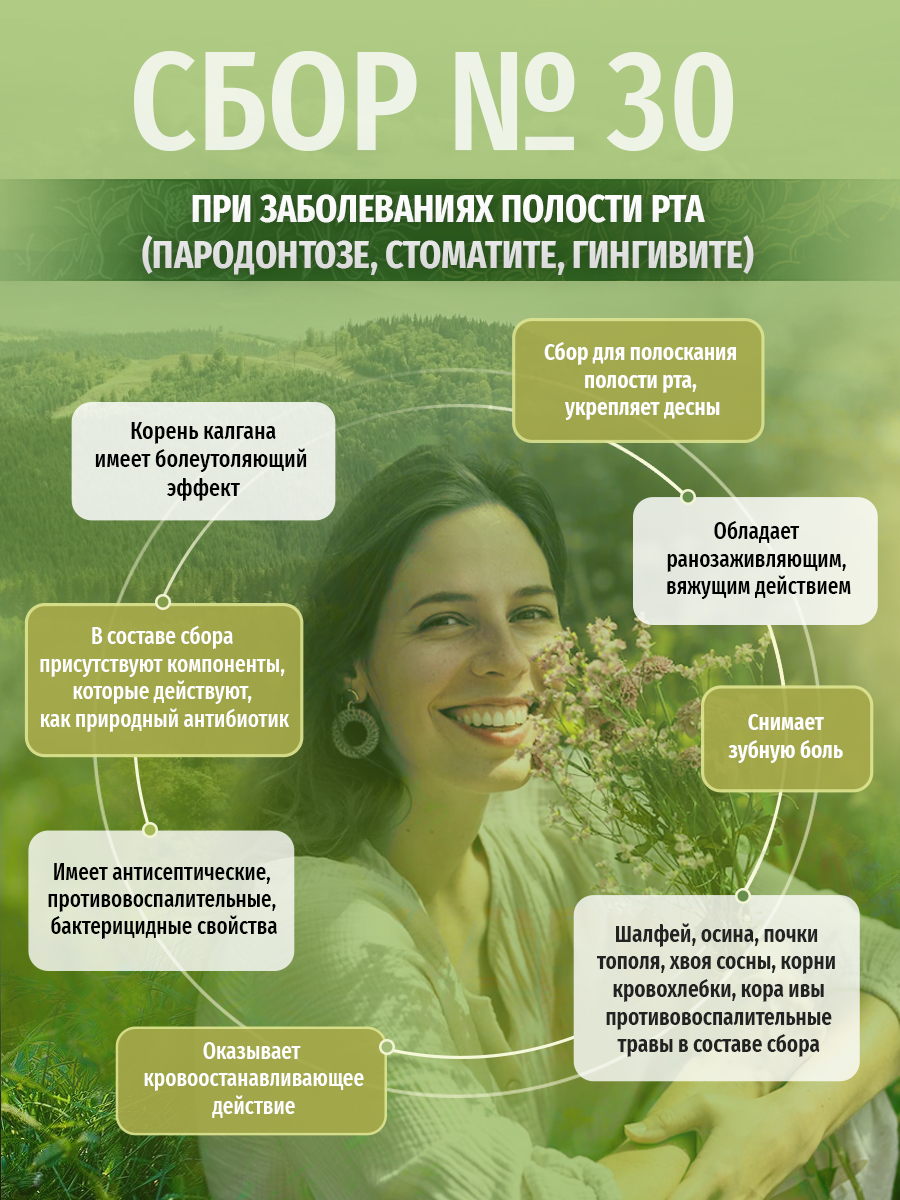 Картинки Травы Кавказа травяной сбор № 30 При заболеваниях полости рта (пародонтозе, стоматите, гингивите)