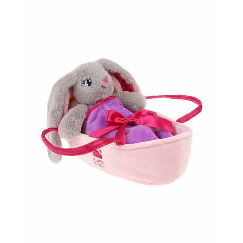 Мягкая игрушка 28 см Fluffy Family Зайка в переноске 682308 1496₽