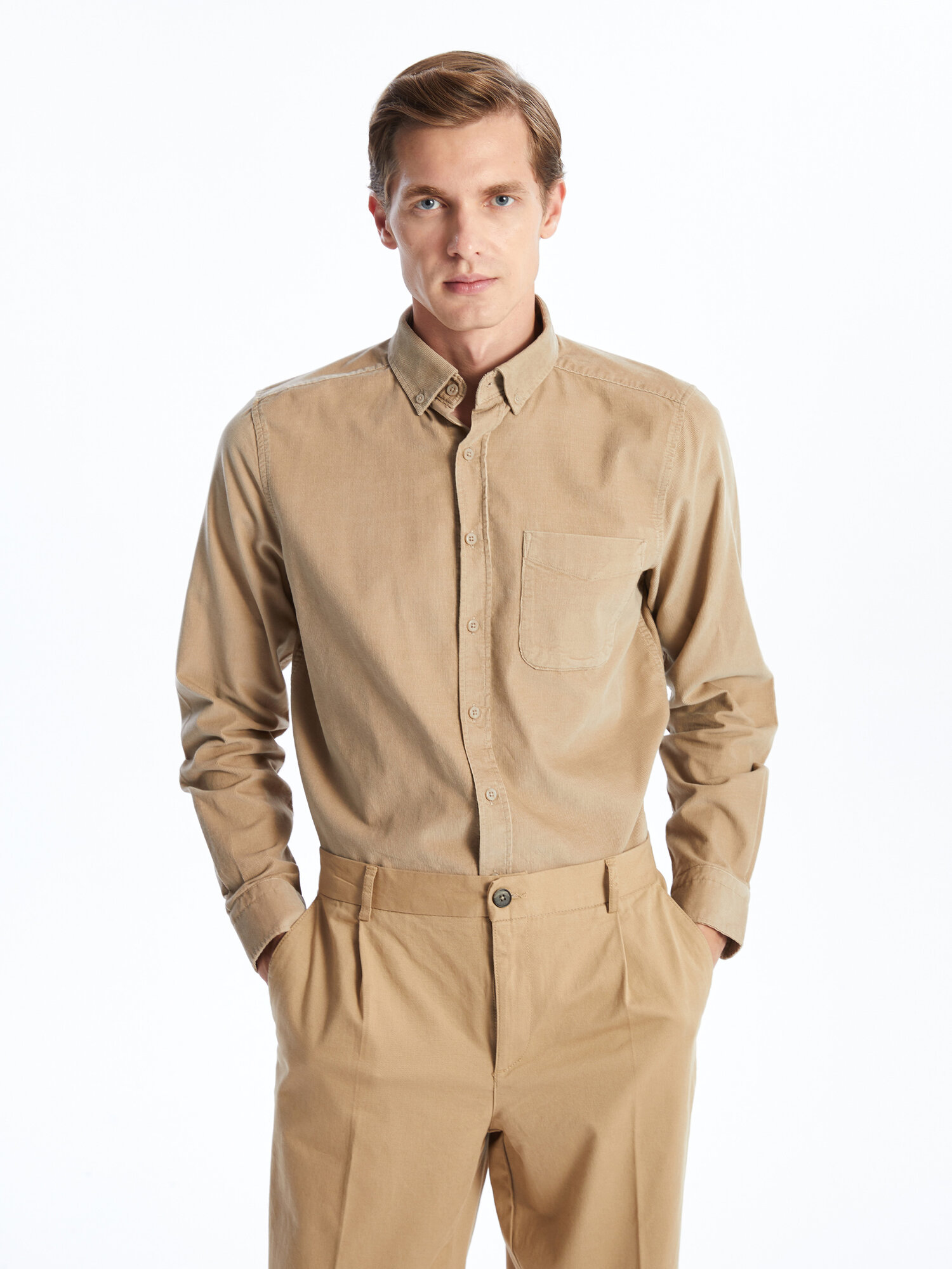 Рубашка LC Waikiki, размер S, beige