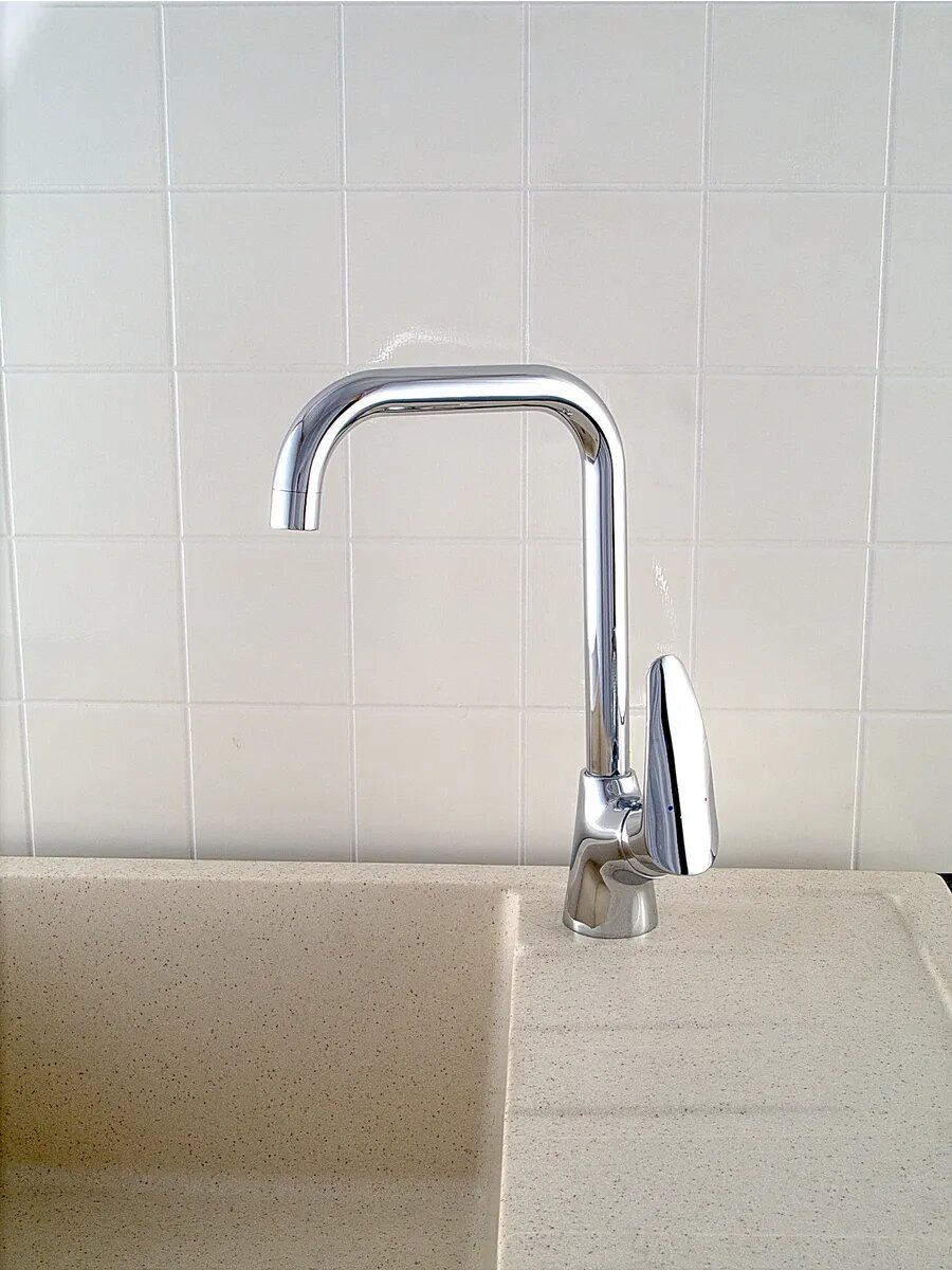 Смеситель Diadonna, кухонный, высокое изливание, однорычажный, аэратор, латунь — фото 1