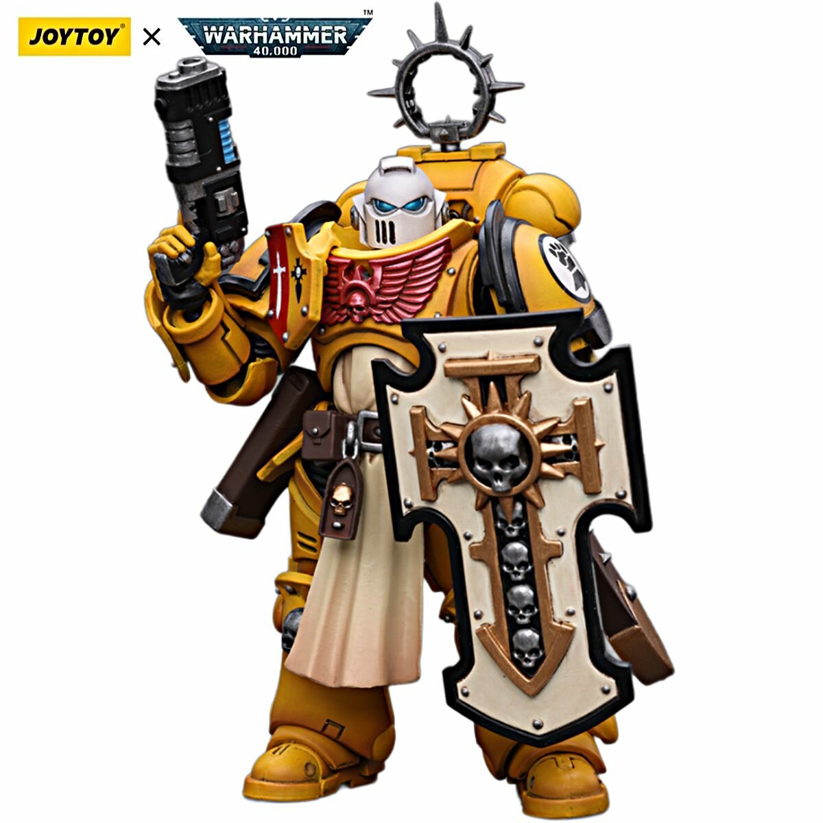 Подвижная фигурка JOYTOY Боевой молот 40K 1:18 Primaris Space Marines Imperial Fists Bladeguard Veteran День Рождества Подарочная модель