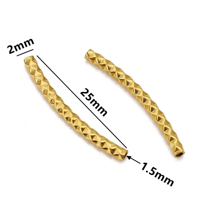 Заключения из нержавеющей стали Semorilry 15/20/25/30 мм Gold-2x25mm