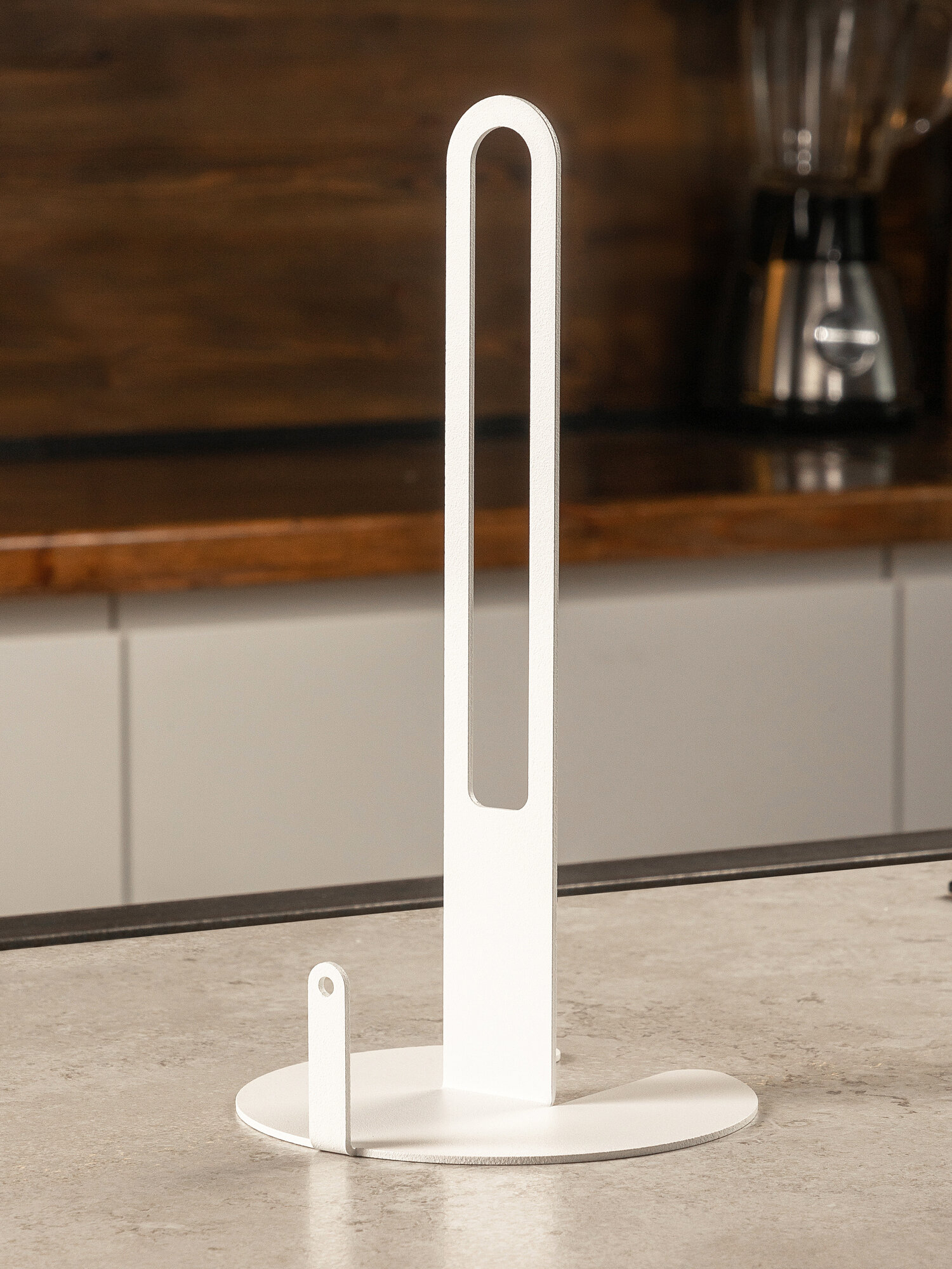 Изображение Держатель для бумажных полотенец на кухню, металл, белый