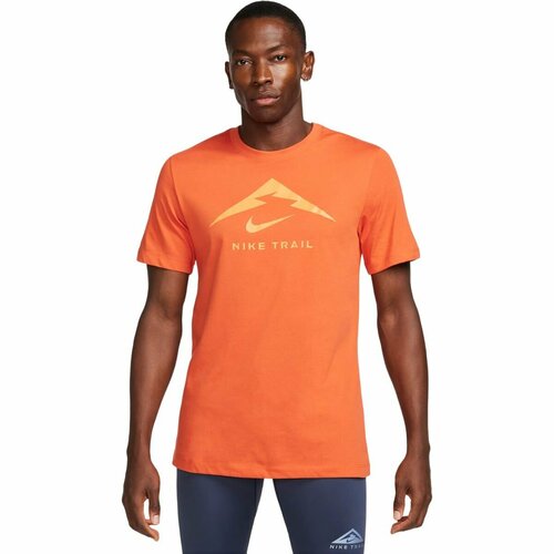 фото Футболка nike m nk df tee trail logo, 1 шт., размер m, оранжевый