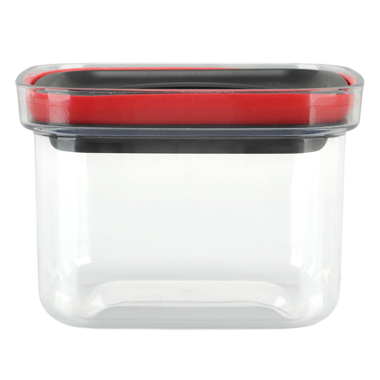 Kitchen Food Storage Box Airtight Container Sealed Transparent Tank with Lid for Mixed Grain Rice Black 600ml